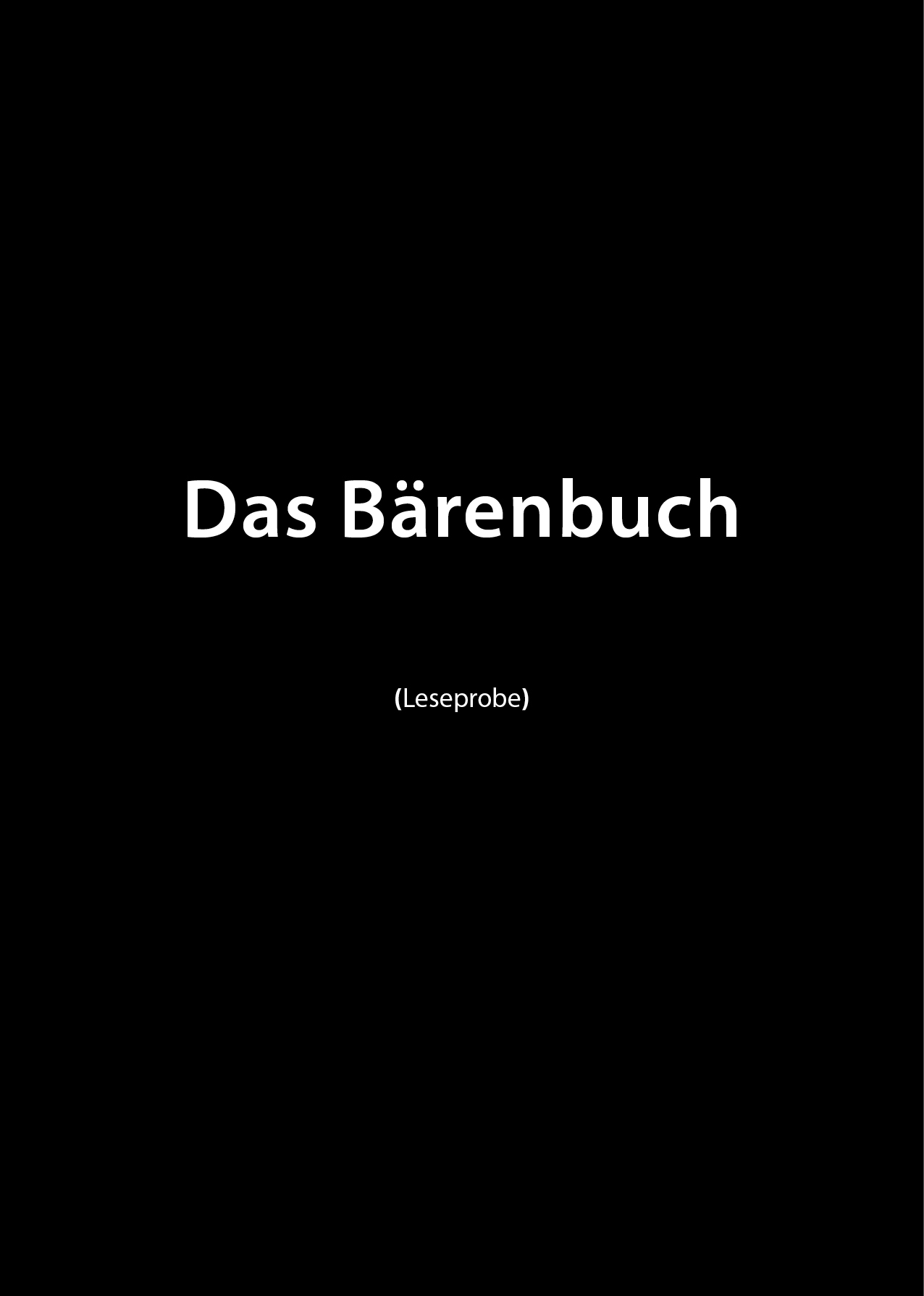 Cover des Bärenbuches